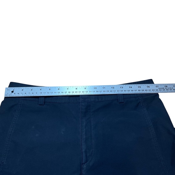 UNIQLO ‘Jersey’ Navy Cotton Blend Barrel Leg Baggy Chino Pants Sz L - Picture 6 of 10